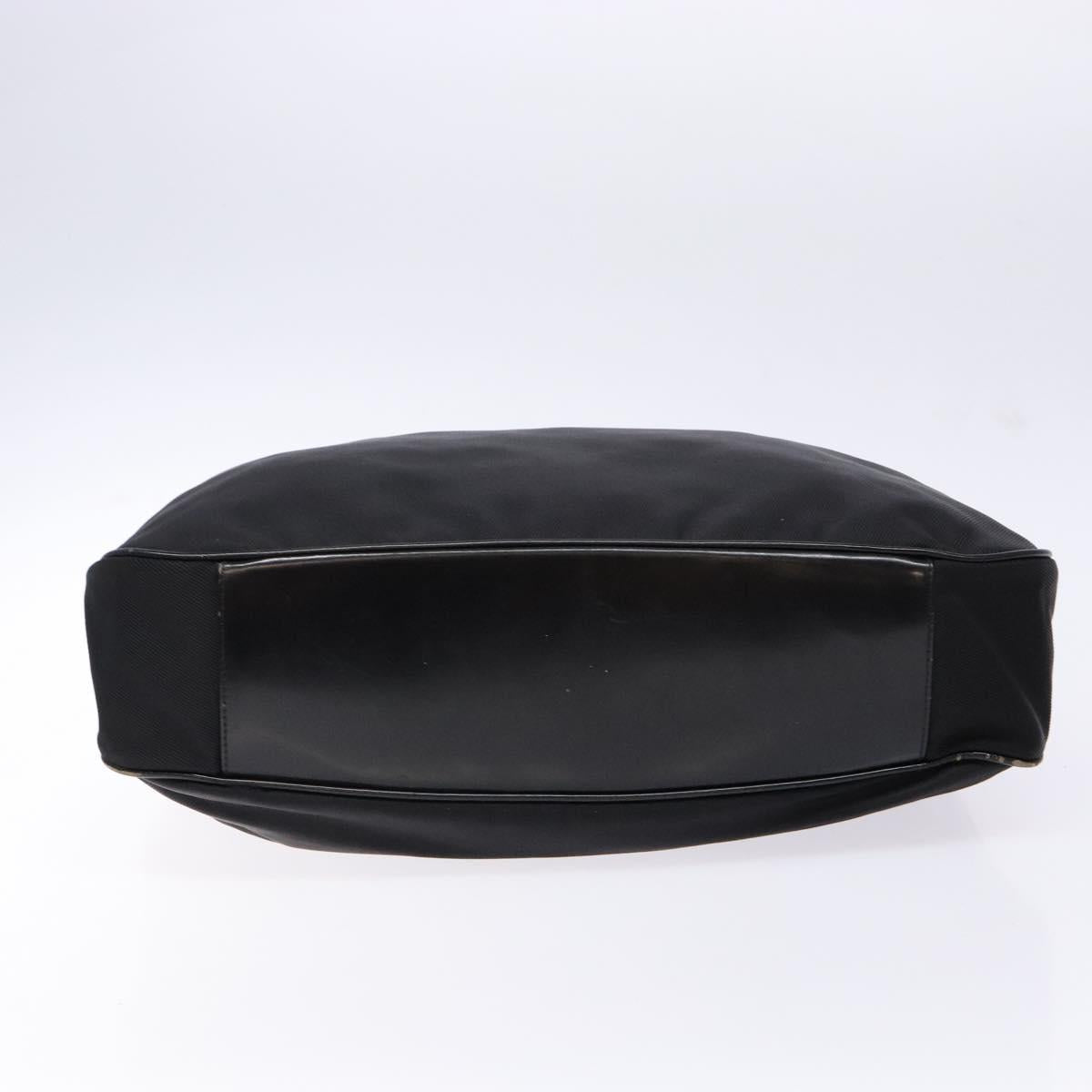 GUCCI Bamboo Hand Bag Nylon Black Silver 001 3754 1577 Auth ep10001