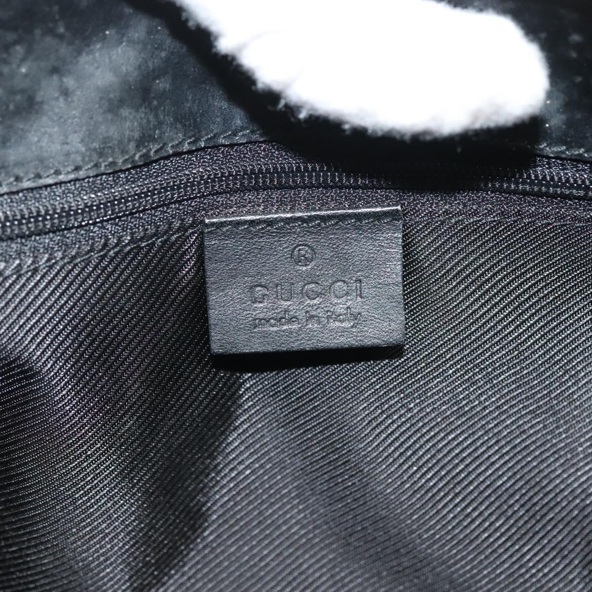 GUCCI GG Canvas Jackie Hand Bag Black Silver 002 1066 2123 Auth ep10022