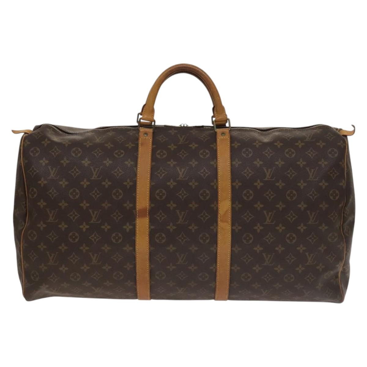 LOUIS VUITTON Monogram Keepall 60 Boston Bag M41422 LV Auth ep10029