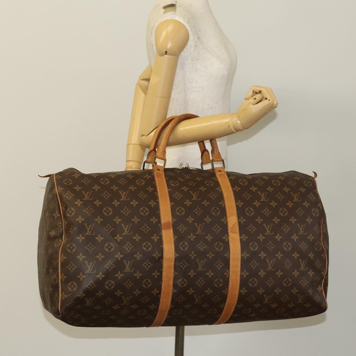LOUIS VUITTON Monogram Keepall 60 Boston Bag M41422 LV Auth ep10029