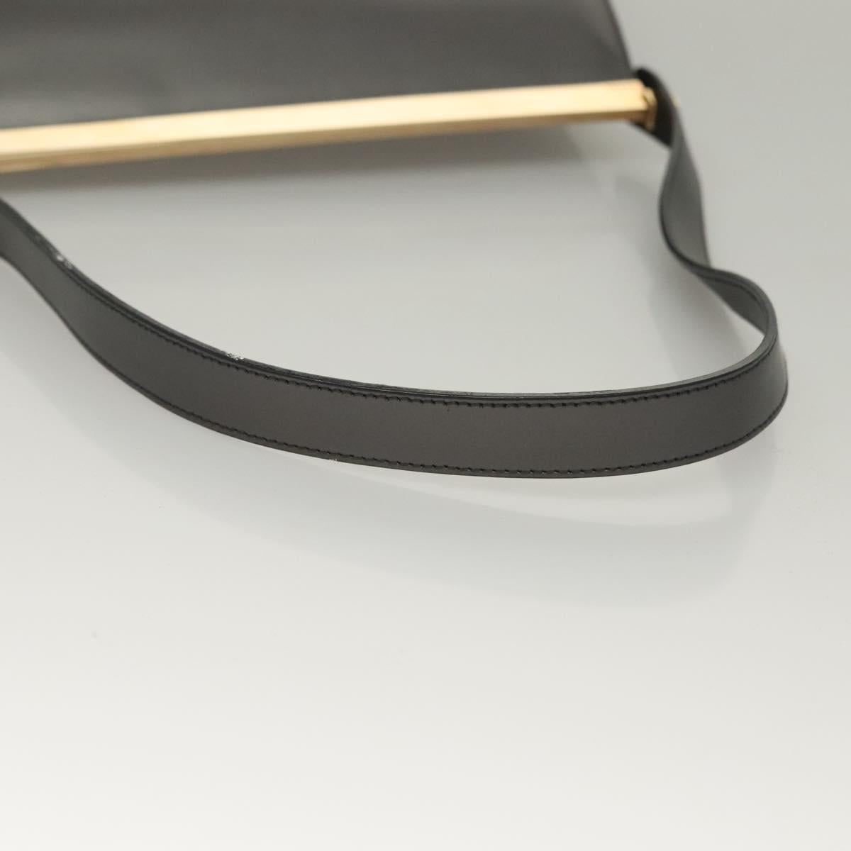 GUCCI Shoulder Bag Leather Gray Gold 001 2058 1919 0 Auth ep10038