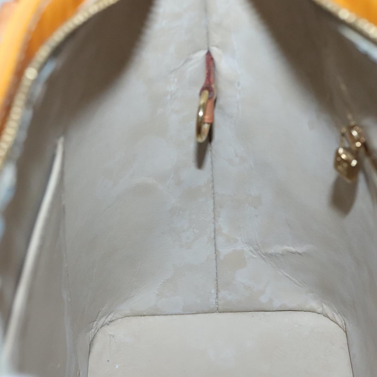 LOUIS VUITTON Monogram Vernis Houston Hand Bag Beige M91004 LV Auth ep10061
