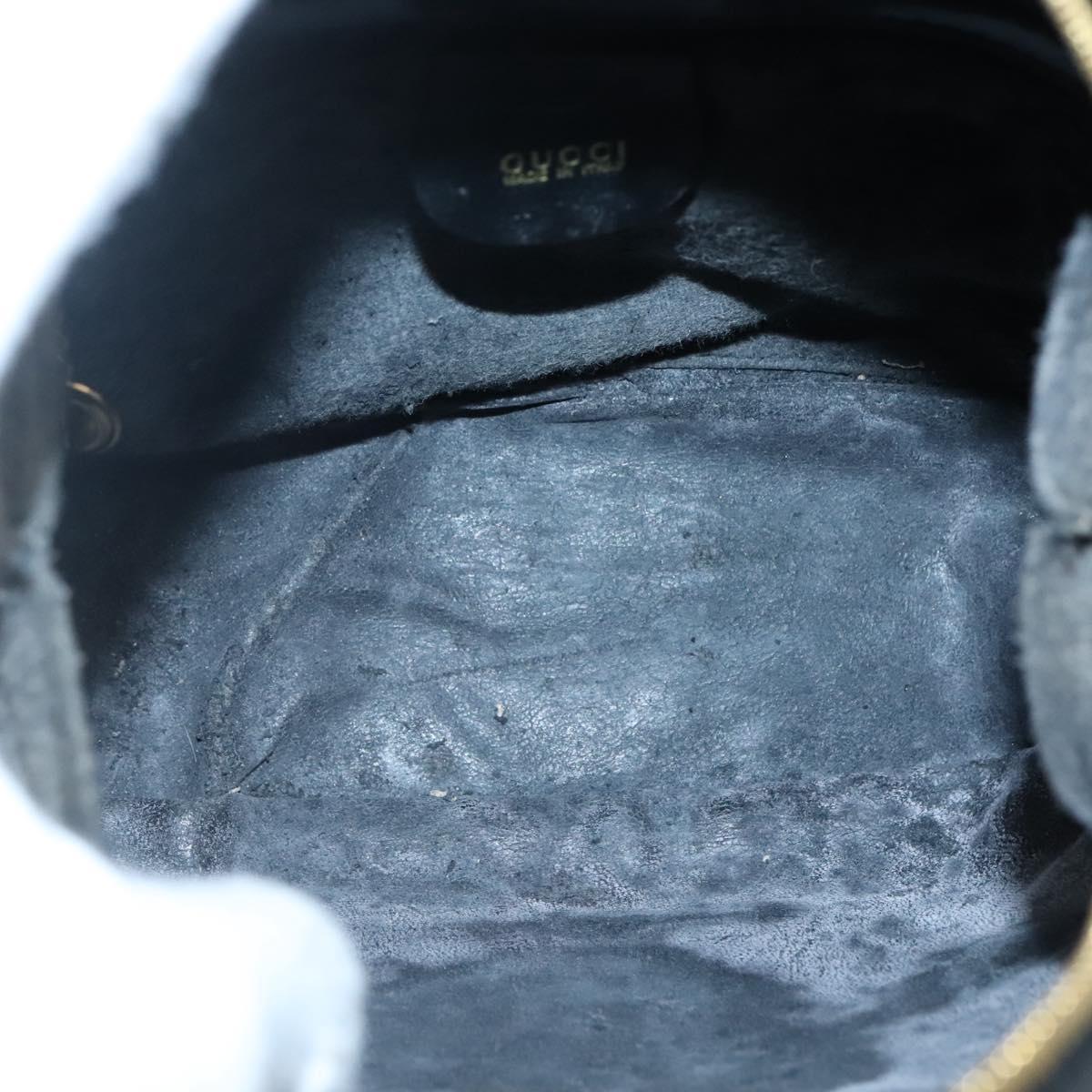 GUCCI Bamboo Body Bag Patent leather Black Gold 007 2113 0127 Auth ep10063