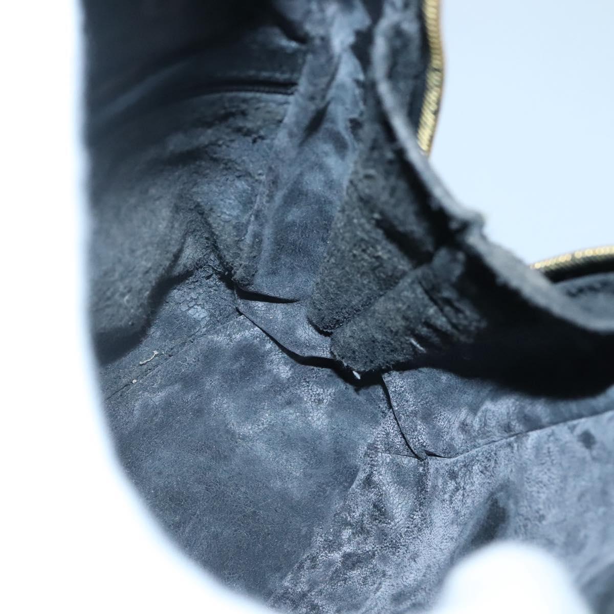 GUCCI Bamboo Body Bag Patent leather Black Gold 007 2113 0127 Auth ep10063