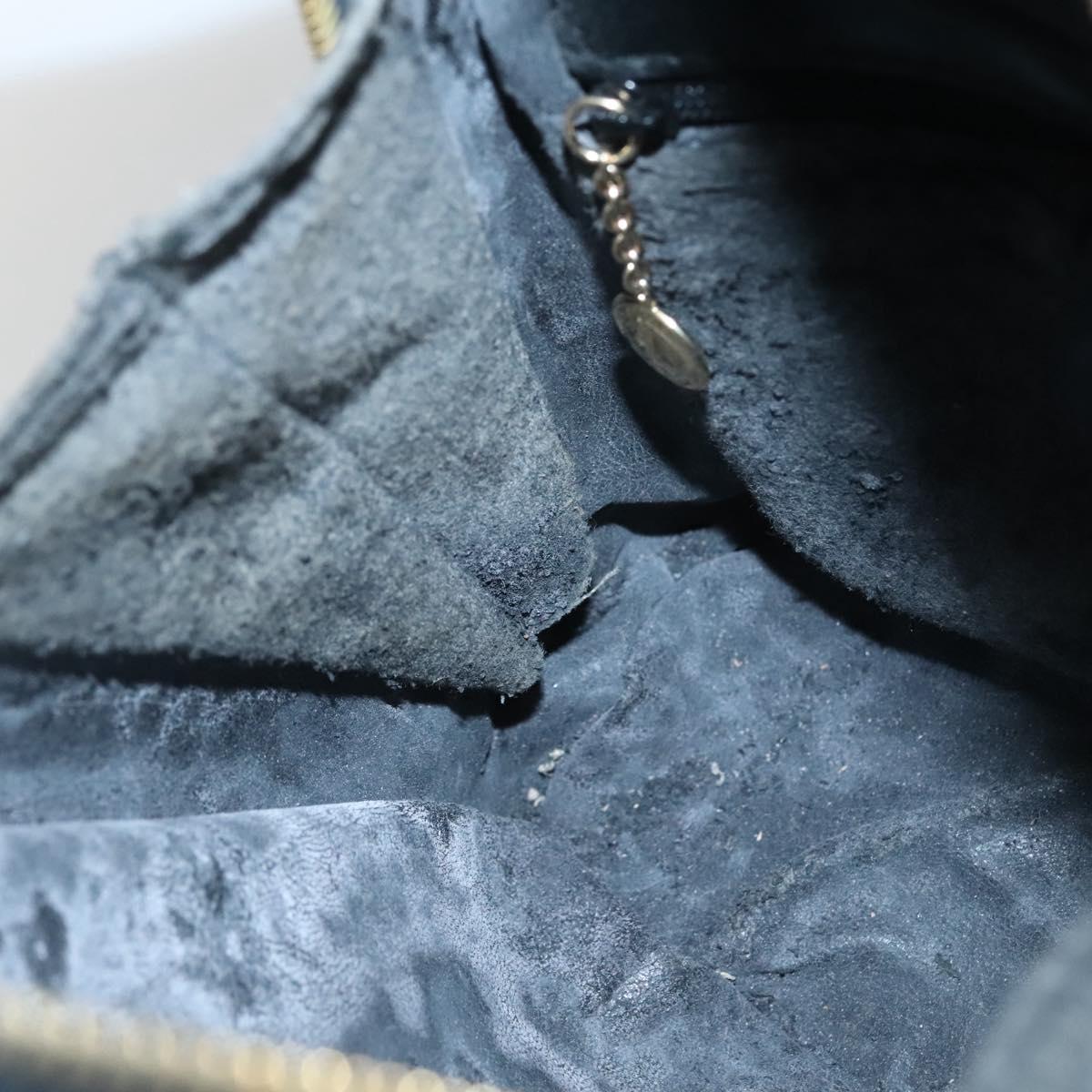 GUCCI Bamboo Body Bag Patent leather Black Gold 007 2113 0127 Auth ep10063