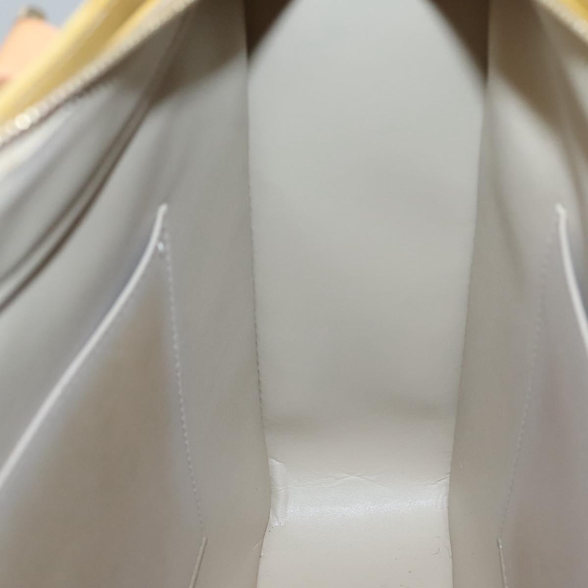 LOUIS VUITTON Monogram Vernis Columbus Tote Bag Beige M91023 LV Auth ep10083