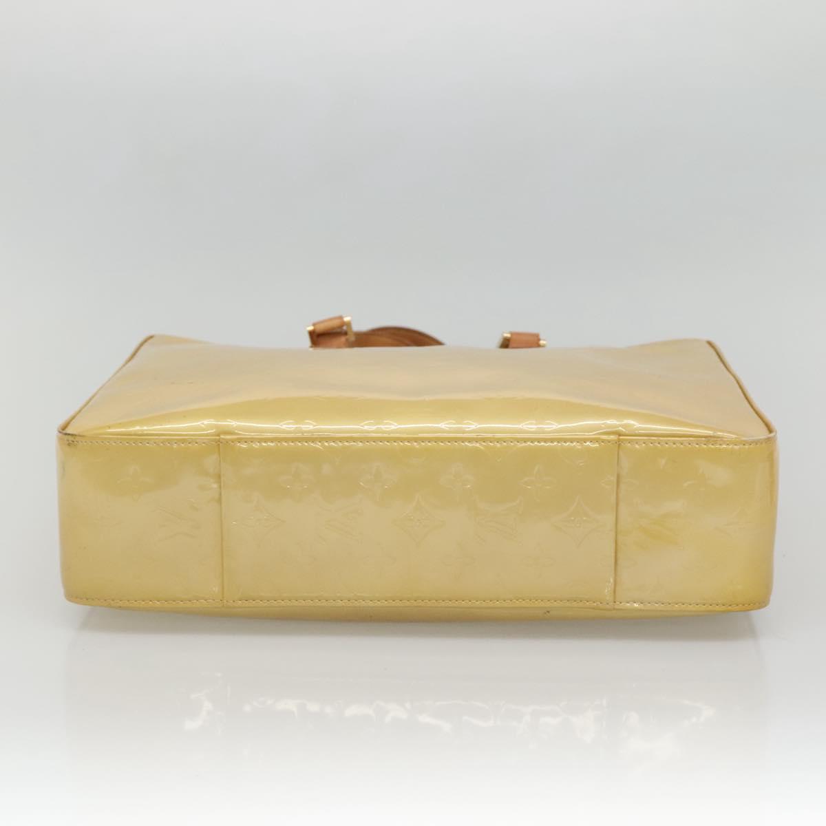 LOUIS VUITTON Monogram Vernis Columbus Tote Bag Beige M91023 LV Auth ep10083