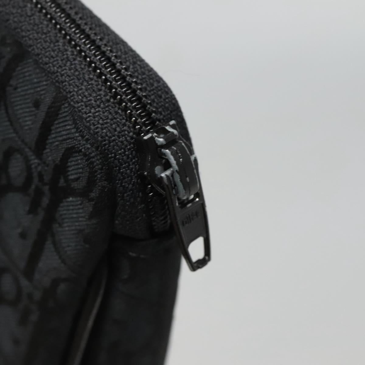 Christian Dior Trotter Canvas Clutch Bag Black Auth ep10093