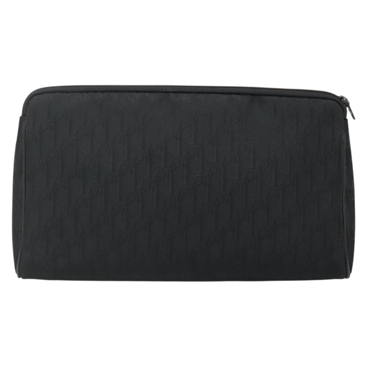 Christian Dior Trotter Canvas Clutch Bag Black Auth ep10093