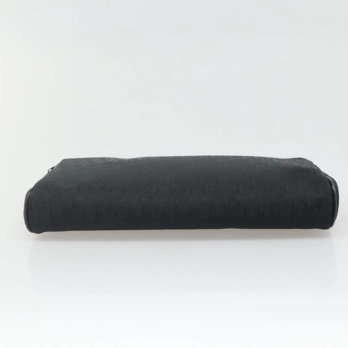 Christian Dior Trotter Canvas Clutch Bag Black Auth ep10093
