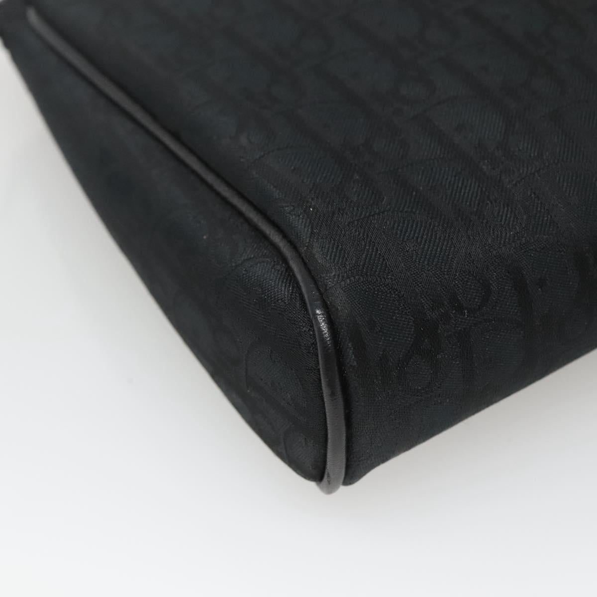 Christian Dior Trotter Canvas Clutch Bag Black Auth ep10093
