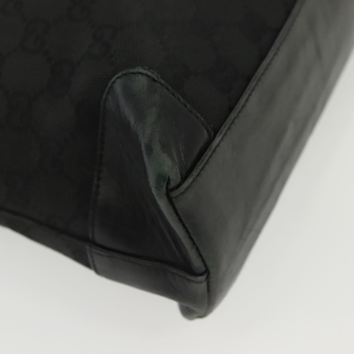 GUCCI GG Canvas Hand Bag Black Gold 33890 Auth ep10099