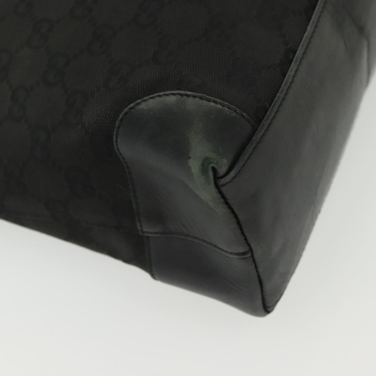 GUCCI GG Canvas Hand Bag Black Gold 33890 Auth ep10099