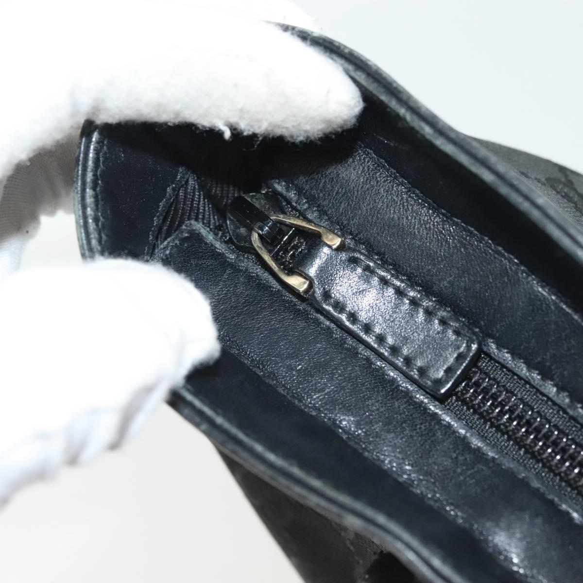 GUCCI GG Canvas Hand Bag Black Gold 33890 Auth ep10099