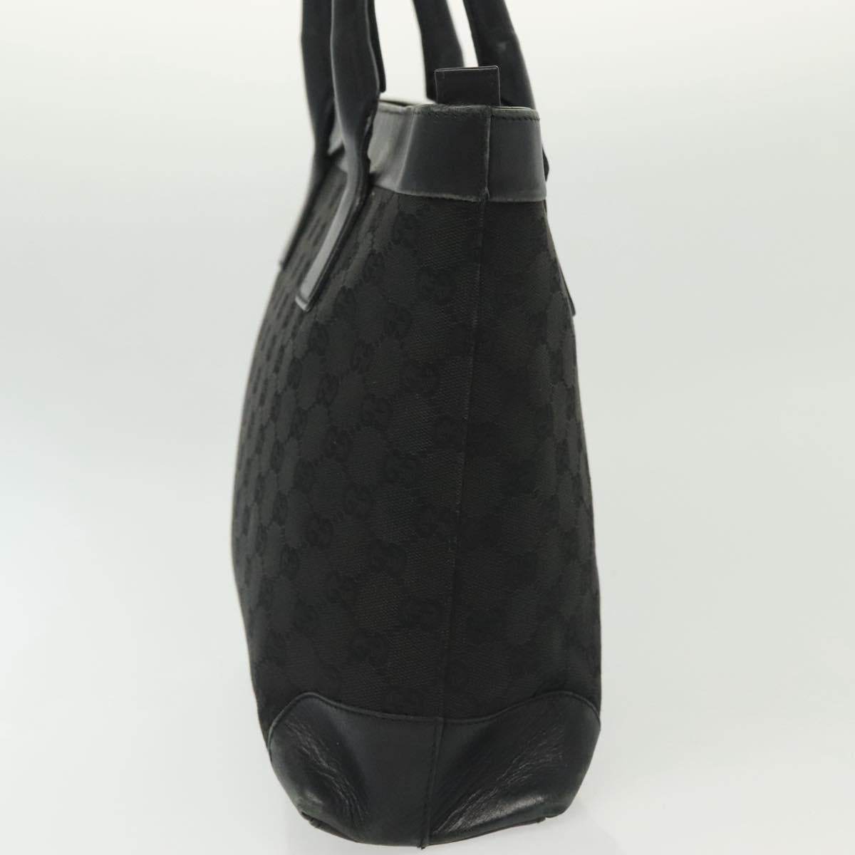 GUCCI GG Canvas Hand Bag Black Gold 33890 Auth ep10099