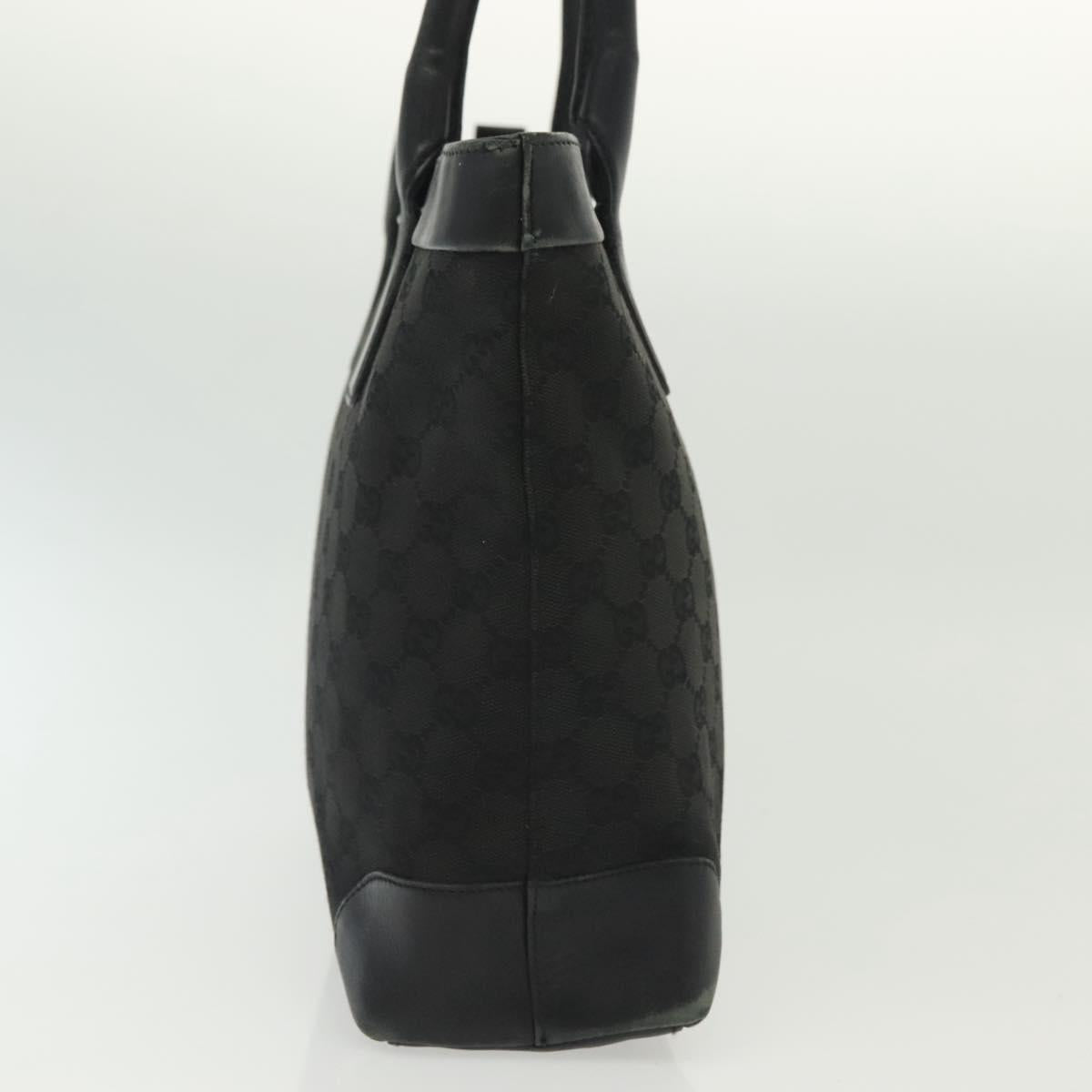 GUCCI GG Canvas Hand Bag Black Gold 33890 Auth ep10099