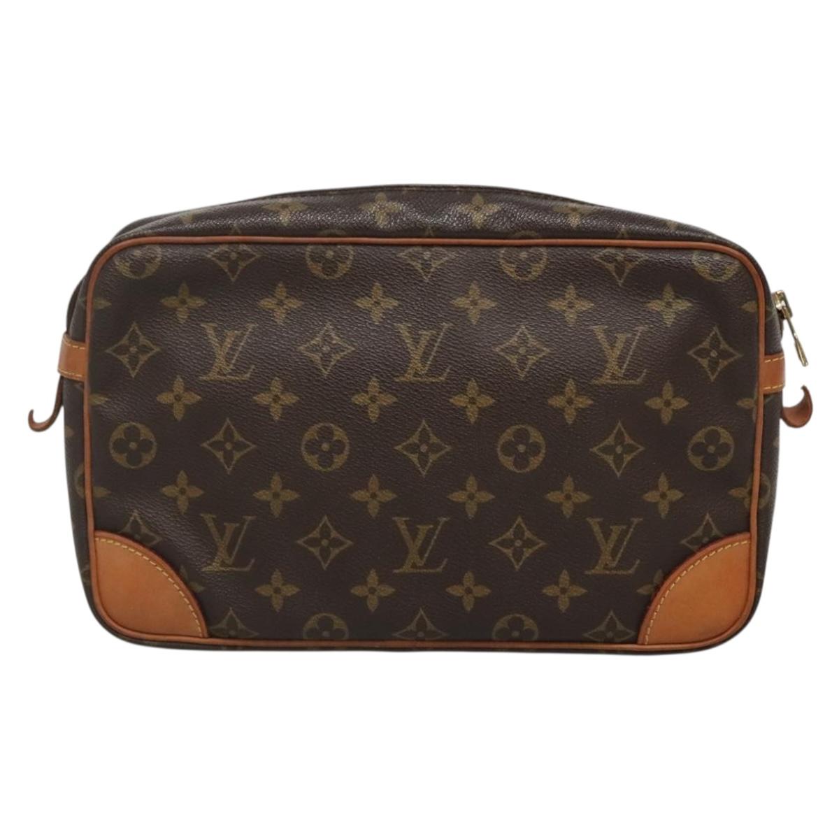 LOUIS VUITTON Monogram Compiegne 28 Clutch Bag M51845 LV Auth ep10111