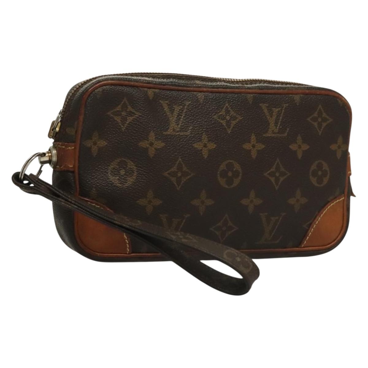 LOUIS VUITTON Monogram Marly Dragonne PM Clutch Bag M51827 LV Auth ep10117