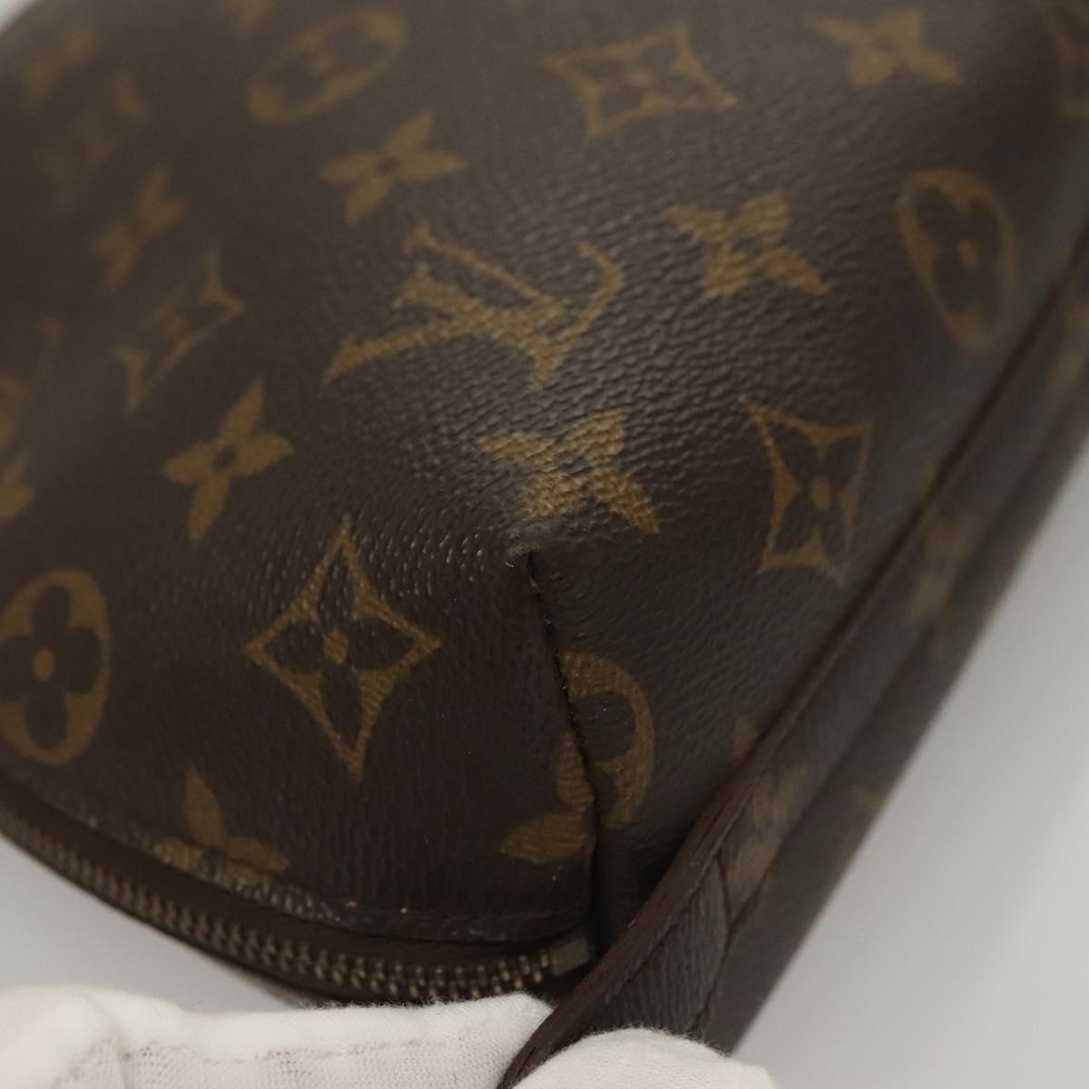LOUIS VUITTON Monogram Trousse Demi Ronde Cosmetic Pouch M47520 LV Auth ep10137