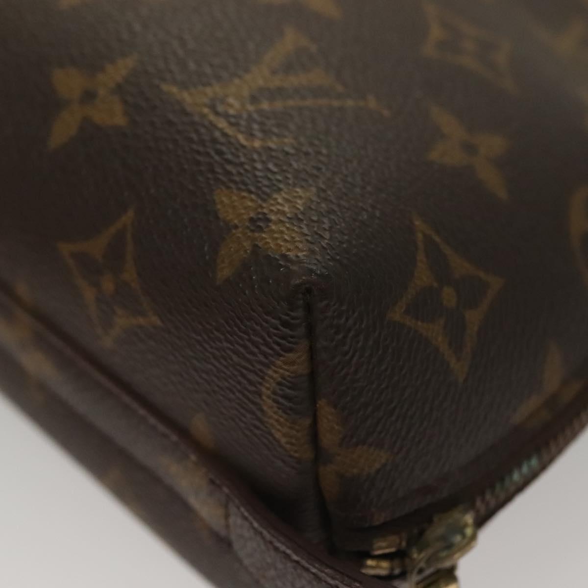 LOUIS VUITTON Monogram Trousse Demi Ronde Cosmetic Pouch M47520 LV Auth ep10137