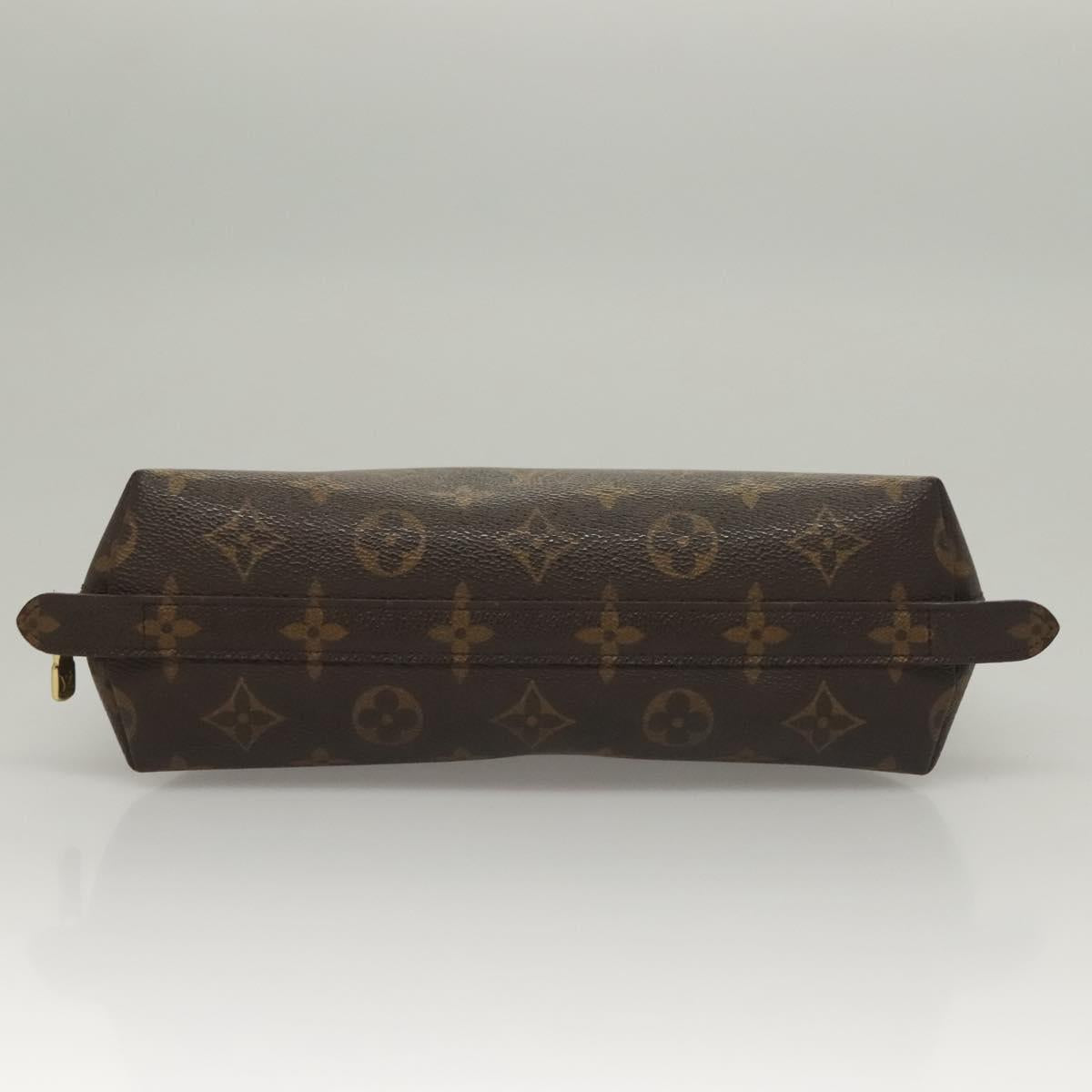 LOUIS VUITTON Monogram Trousse Demi Ronde Cosmetic Pouch M47520 LV Auth ep10137