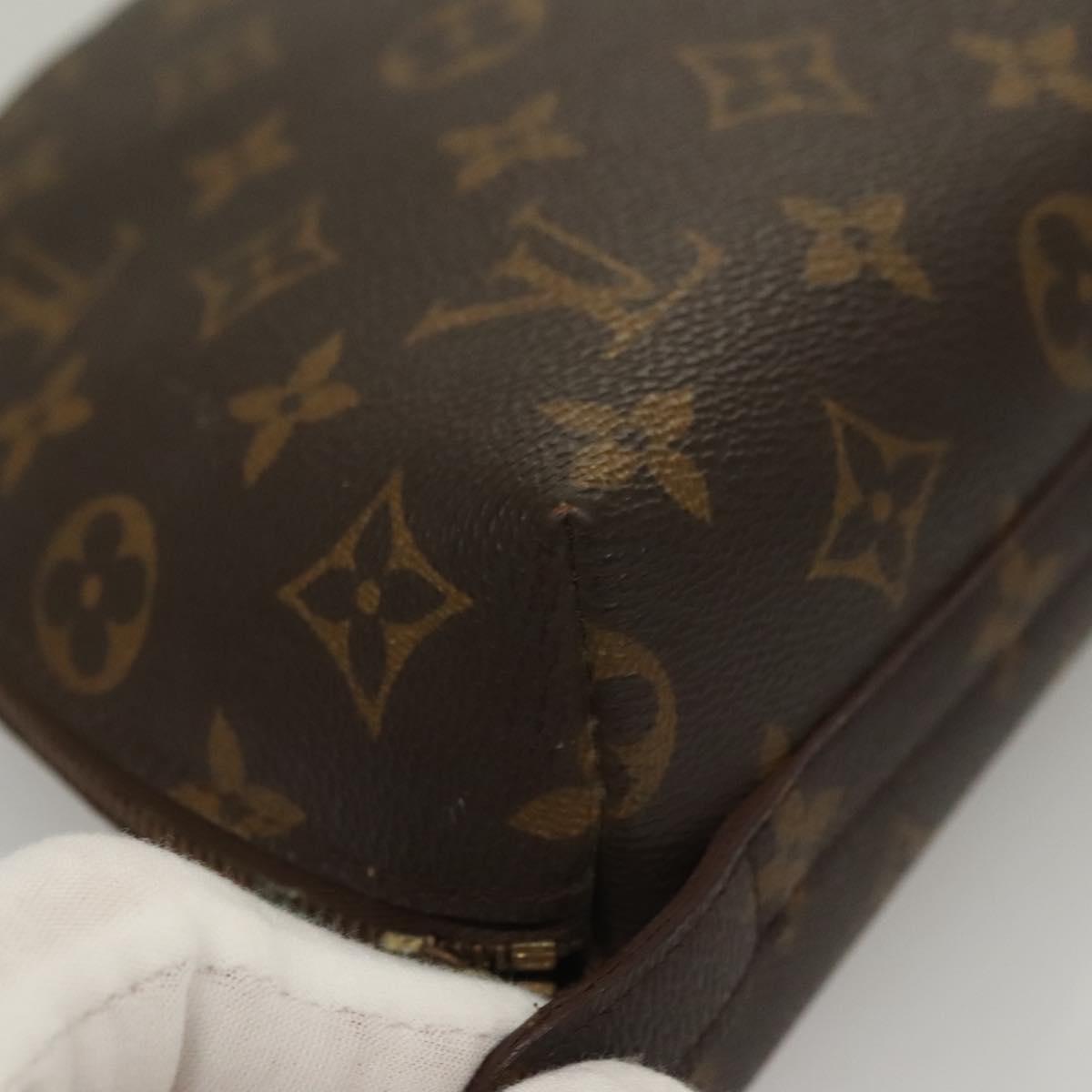 LOUIS VUITTON Monogram Trousse Demi Ronde Cosmetic Pouch M47520 LV Auth ep10137