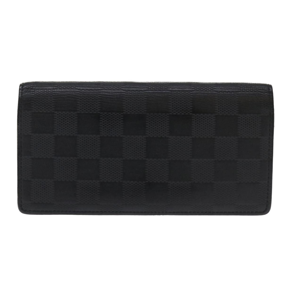 LOUIS VUITTON Damier Anfini Portefeuille Brazza Wallet Black N63010 Auth ep1015