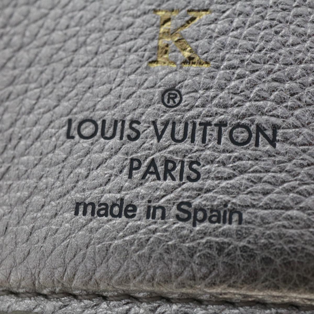 LOUIS VUITTON Portefeuille Rock Mini Wallet Taurillon Silver M69815 Auth ep1016