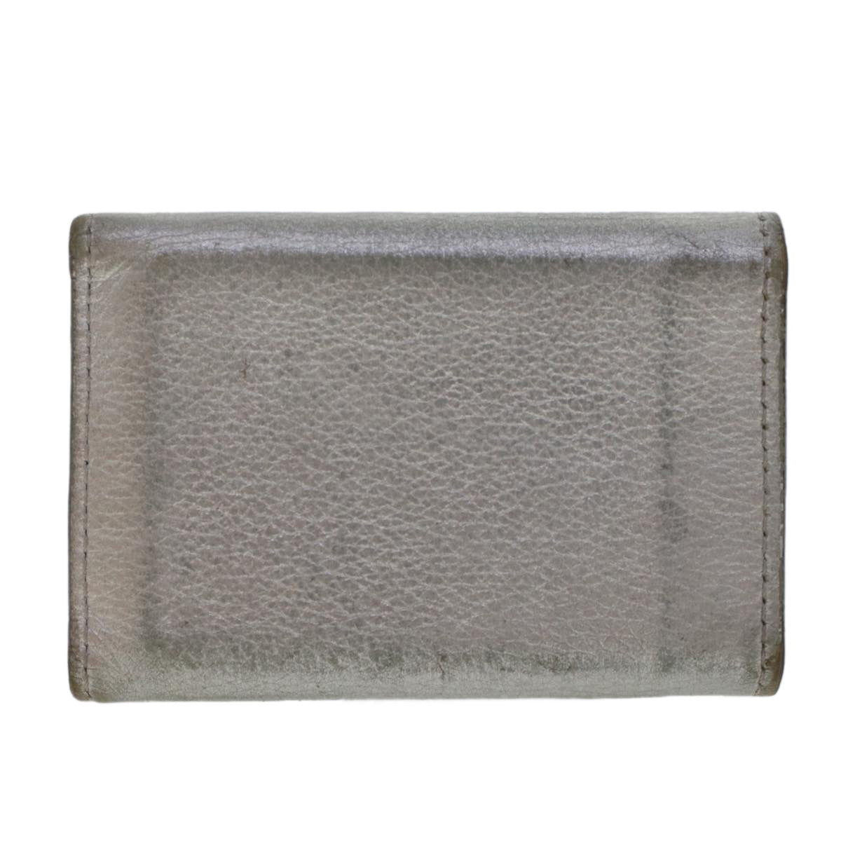 LOUIS VUITTON Portefeuille Rock Mini Wallet Taurillon Silver M69815 Auth ep1016