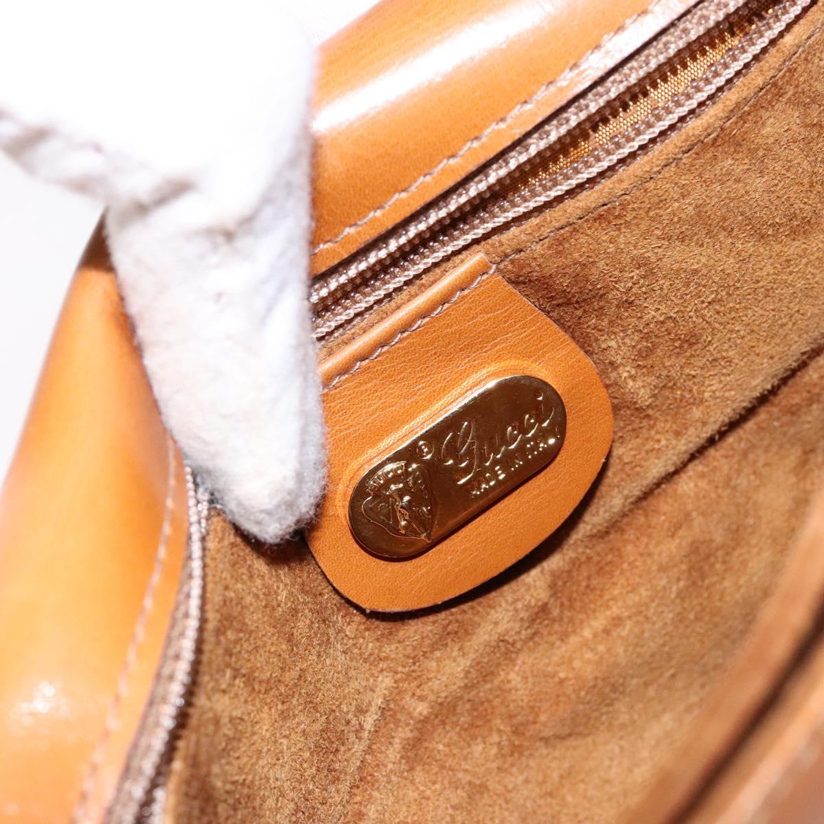 GUCCI Shoulder Bag Leather Brown Gold 004 056 0002 Auth ep10168