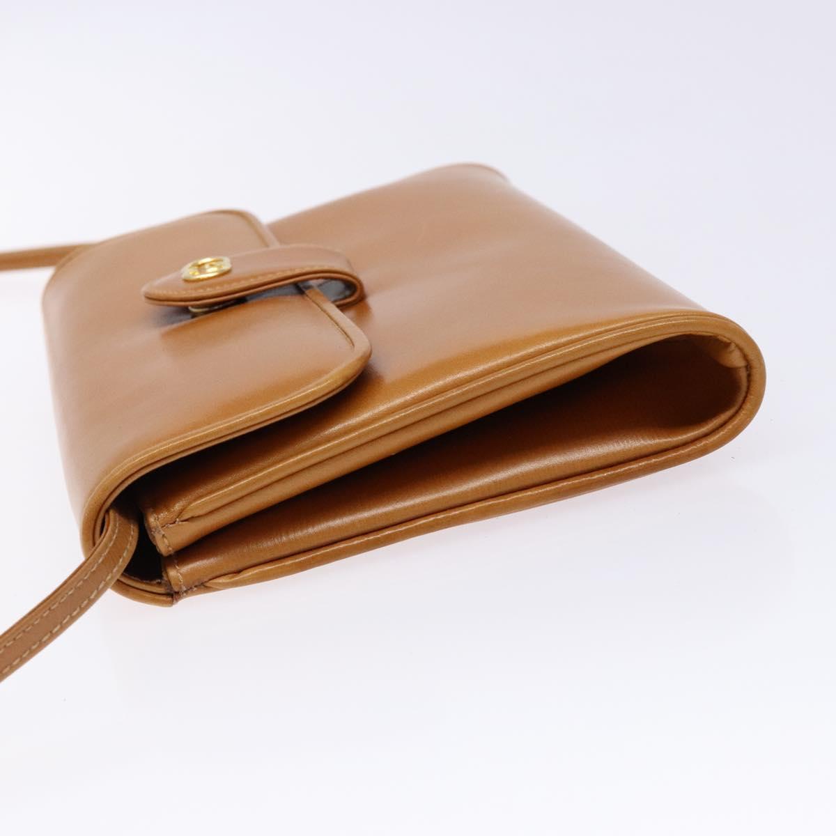 GUCCI Shoulder Bag Leather Brown Gold 004 056 0002 Auth ep10168