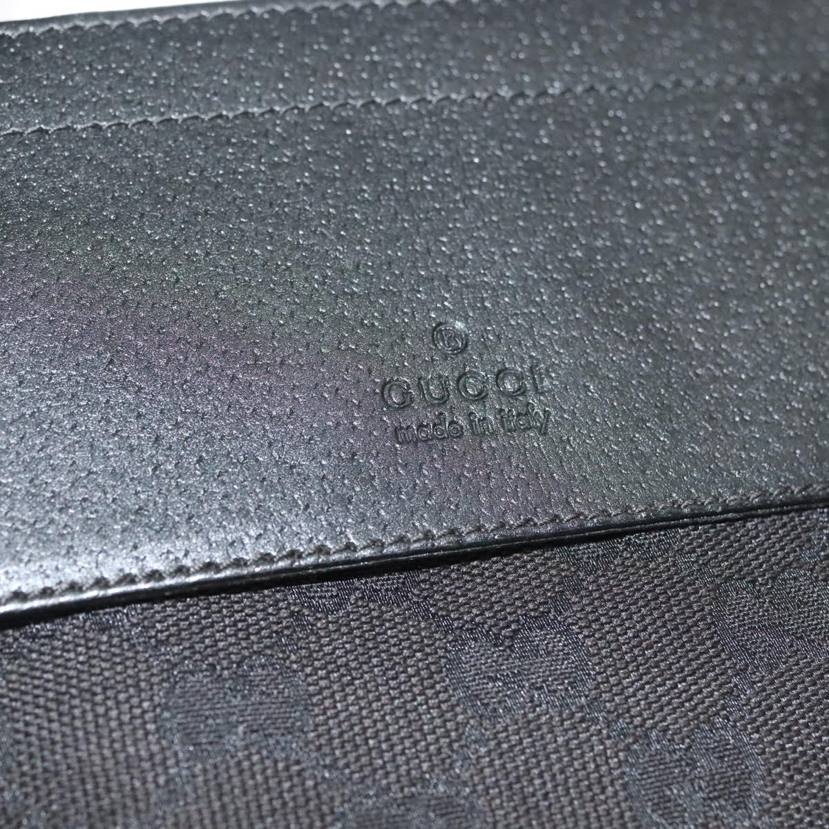 GUCCI GG Canvas Body Bag Black Silver 28566 Auth ep10174