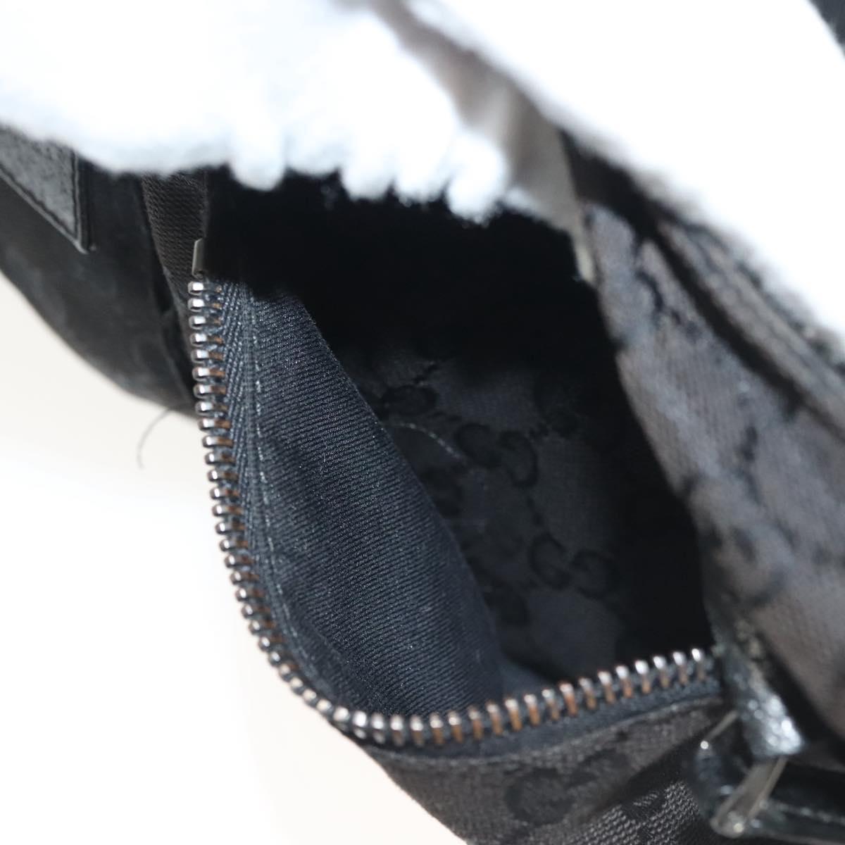 GUCCI GG Canvas Body Bag Black Silver 28566 Auth ep10174