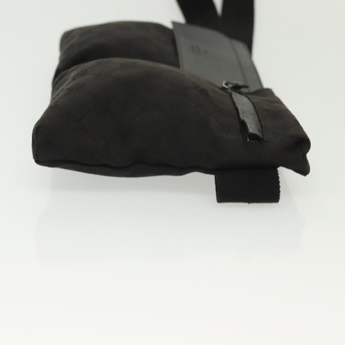 GUCCI GG Canvas Body Bag Black Silver 28566 Auth ep10174