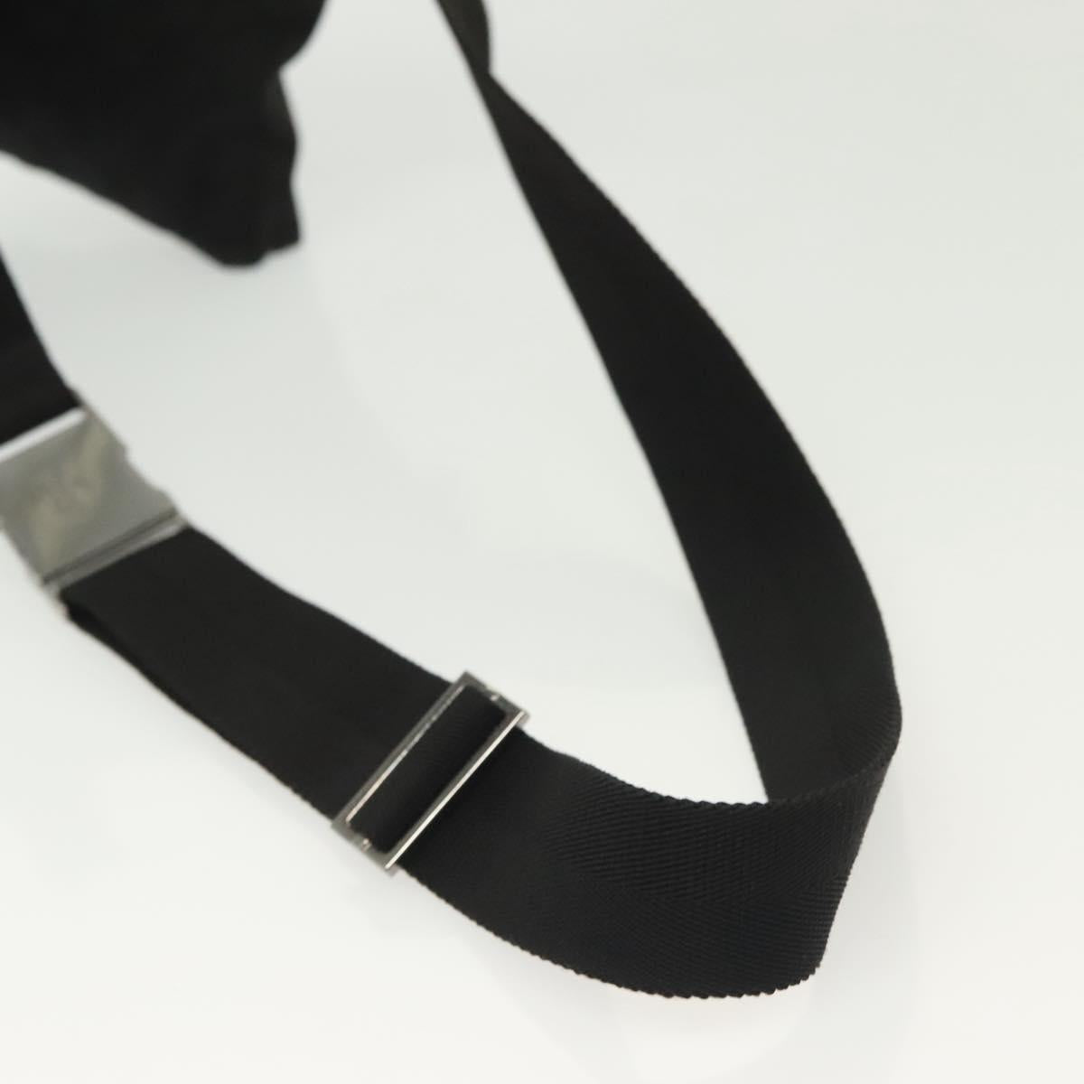 GUCCI GG Canvas Body Bag Black Silver 28566 Auth ep10174