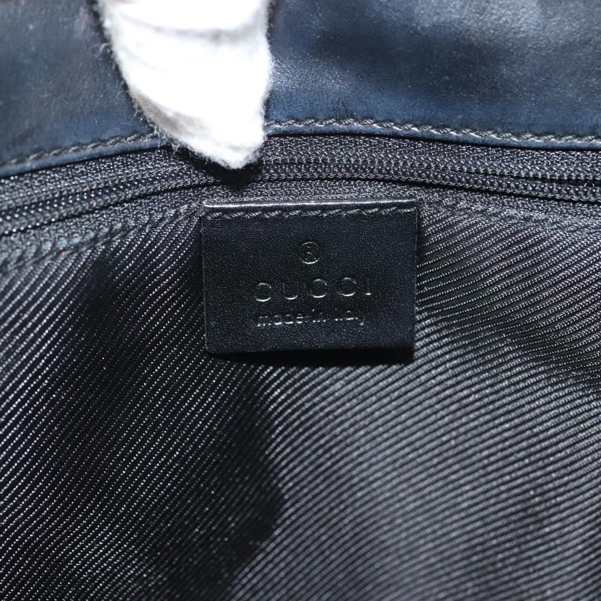 GUCCI GG Canvas Jackie Hand Bag Black Silver 002 1065 Auth ep10213