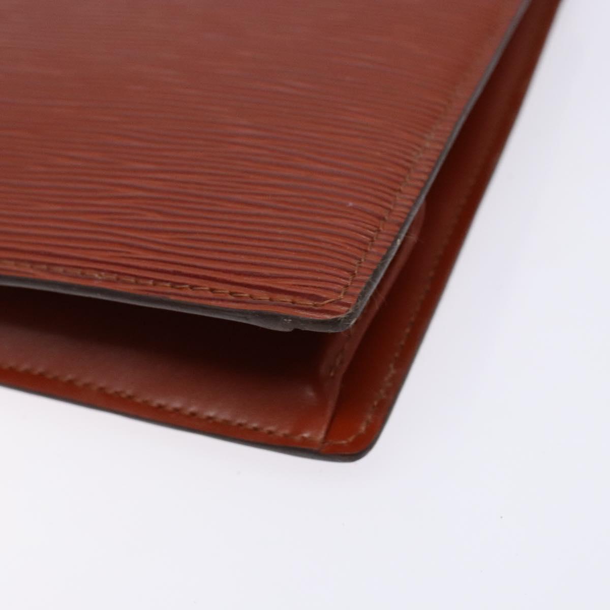 LOUIS VUITTON Epi Trousse Crete Pouch Brown M48403 LV Auth ep10214