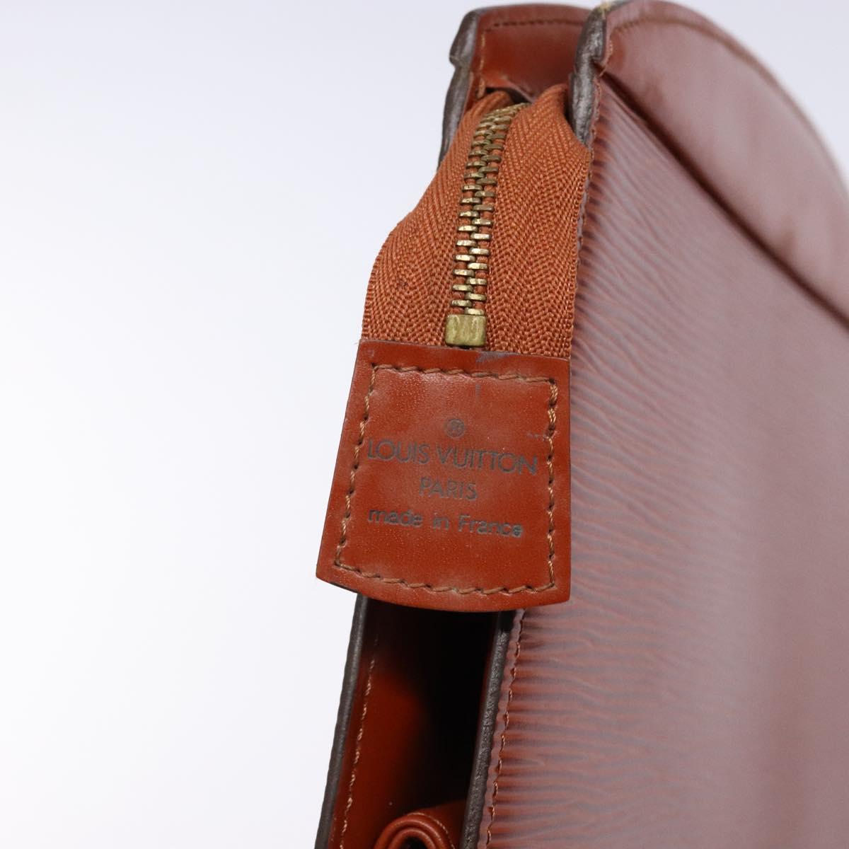LOUIS VUITTON Epi Trousse Crete Pouch Brown M48403 LV Auth ep10214