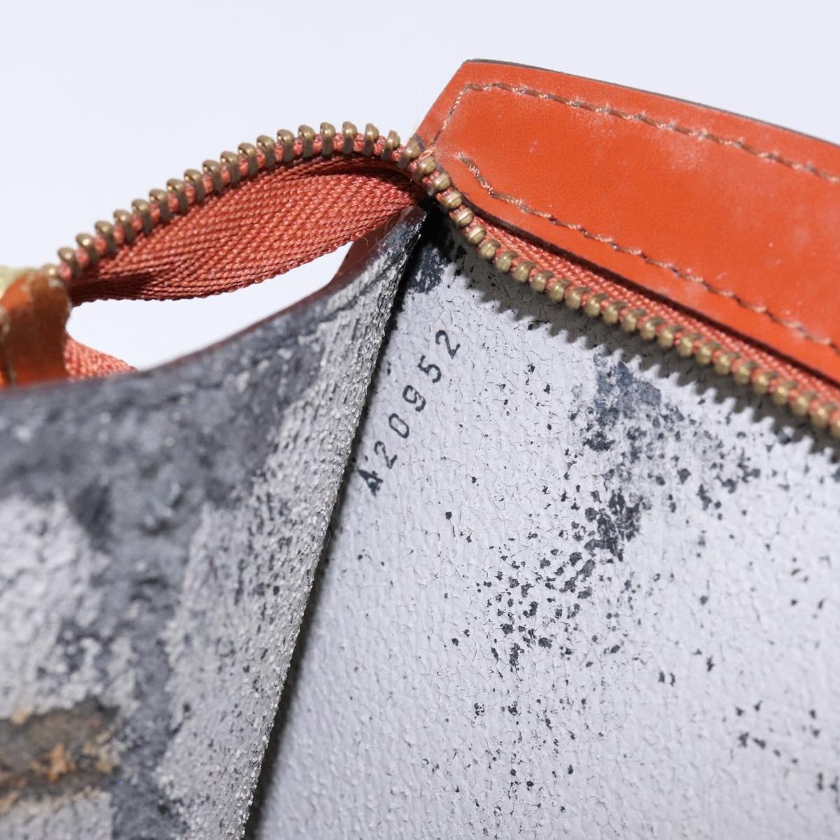 LOUIS VUITTON Epi Trousse Crete Pouch Brown M48403 LV Auth ep10214