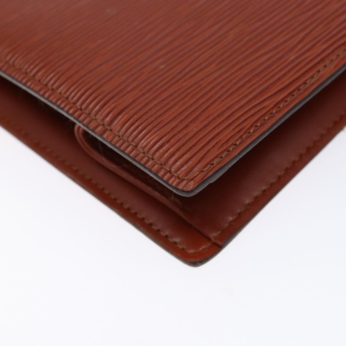 LOUIS VUITTON Epi Trousse Crete Pouch Brown M48403 LV Auth ep10214