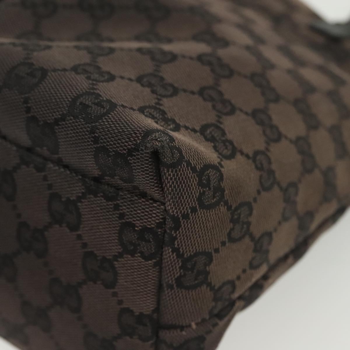 GUCCI GG Canvas Tote Bag Black Silver 002 1076 3754 Auth ep10216