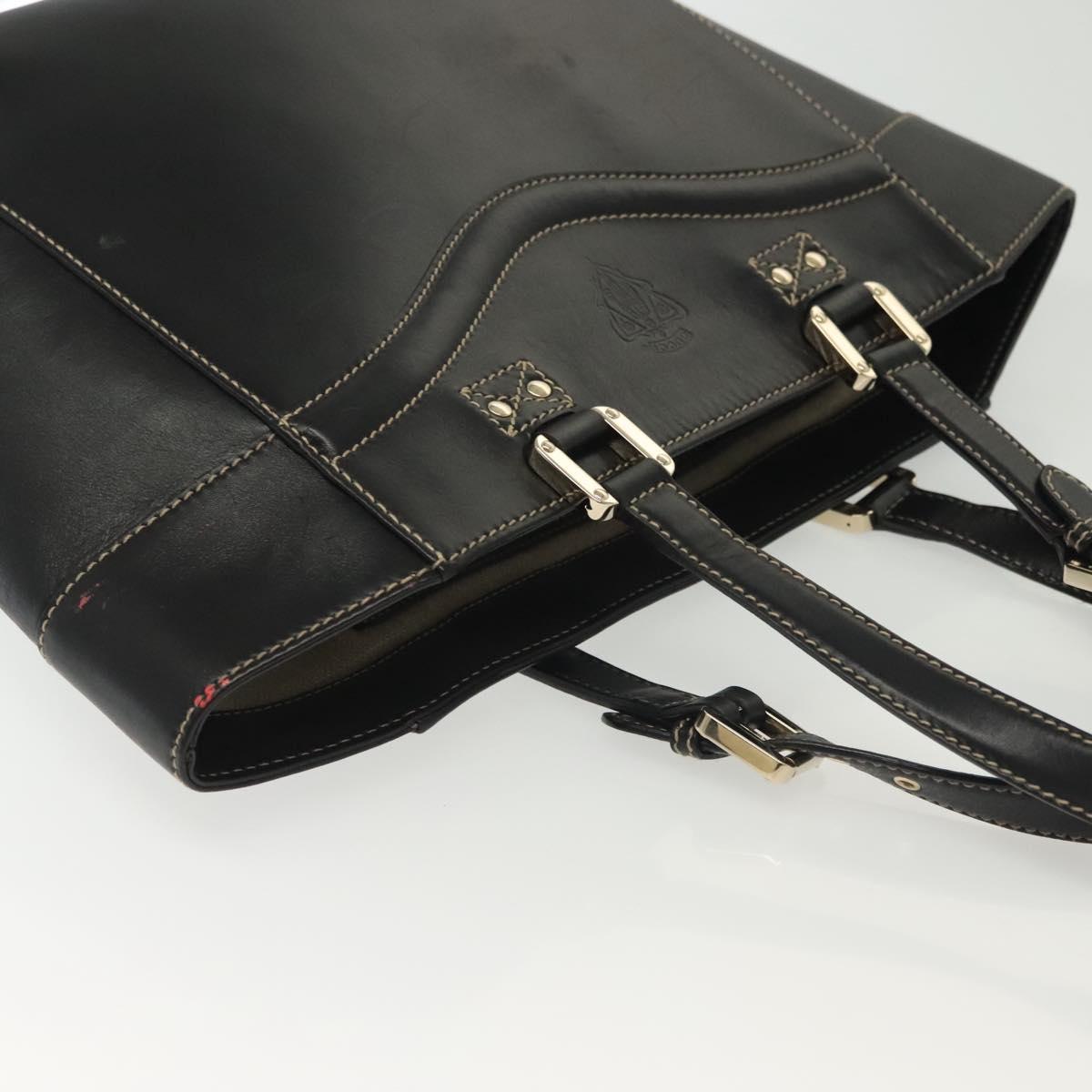 GUCCI Tote Bag Leather Gold Black 141432 Auth ep10234