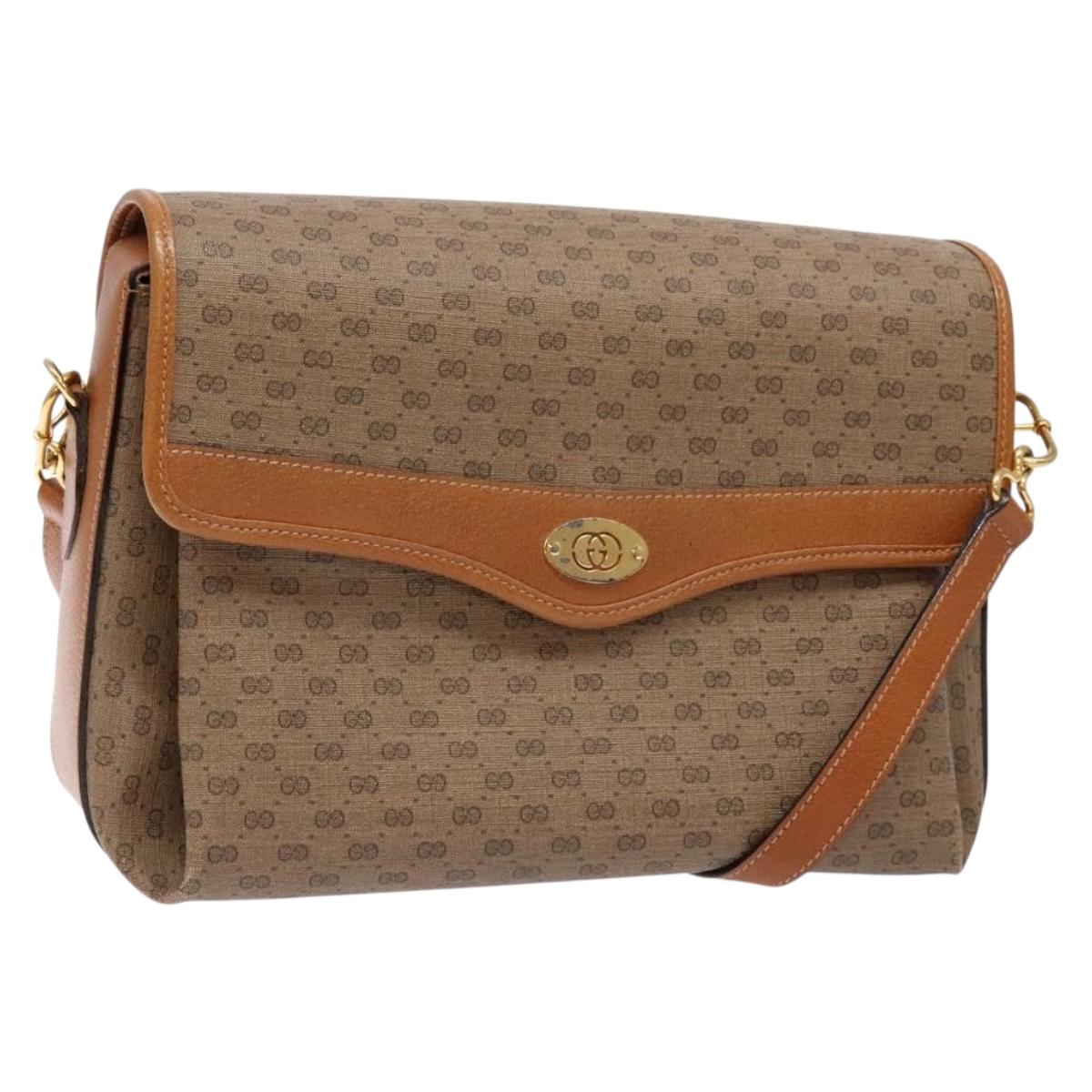 GUCCI Micro GG Supreme Shoulder Bag PVC Beige 001 115 6165 8031 Auth ep10240