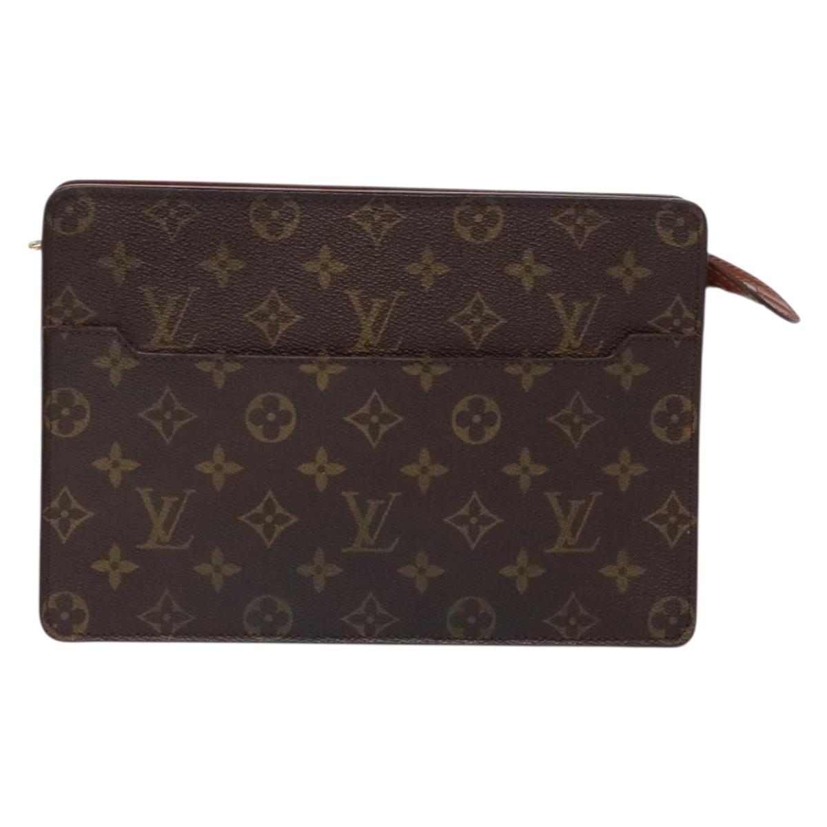 LOUIS VUITTON Monogram Pochette Homme Clutch Bag M51795 LV Auth ep10246