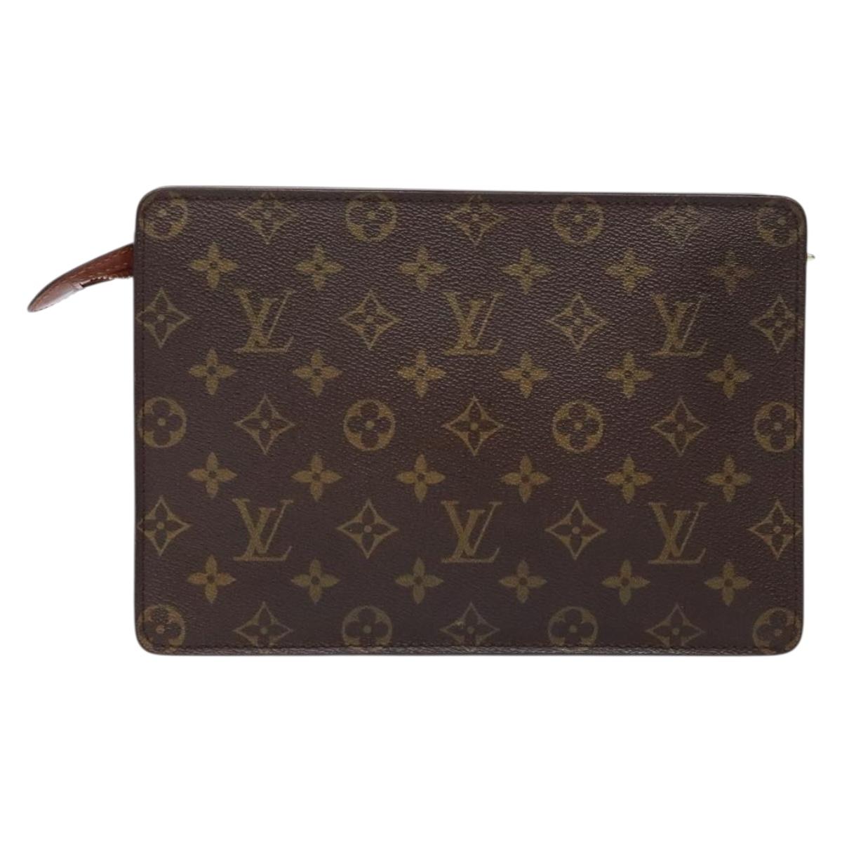 LOUIS VUITTON Monogram Pochette Homme Clutch Bag M51795 LV Auth ep10246