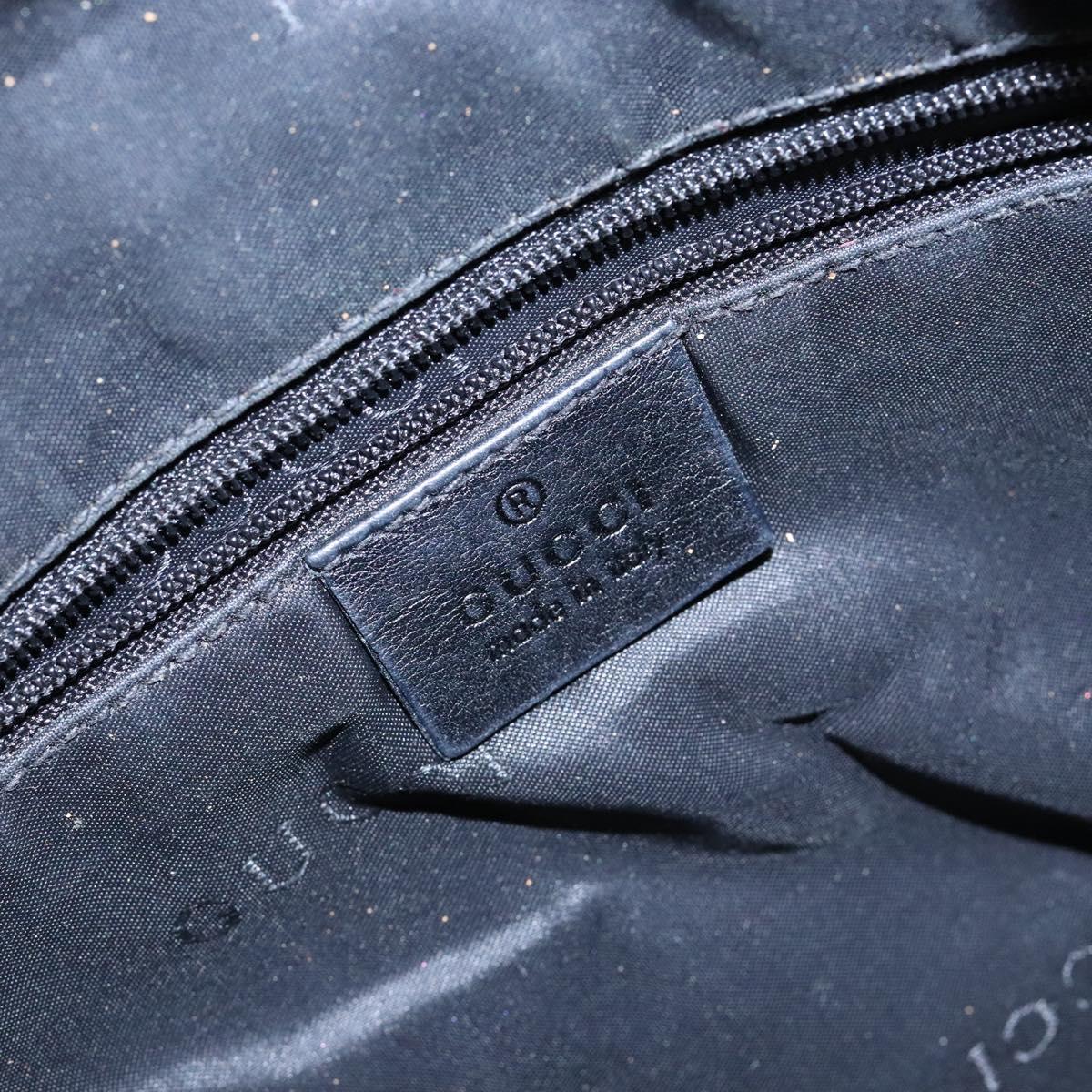 GUCCI Jackie Shoulder Bag Leather Black Silver 001 3734 Auth ep10249