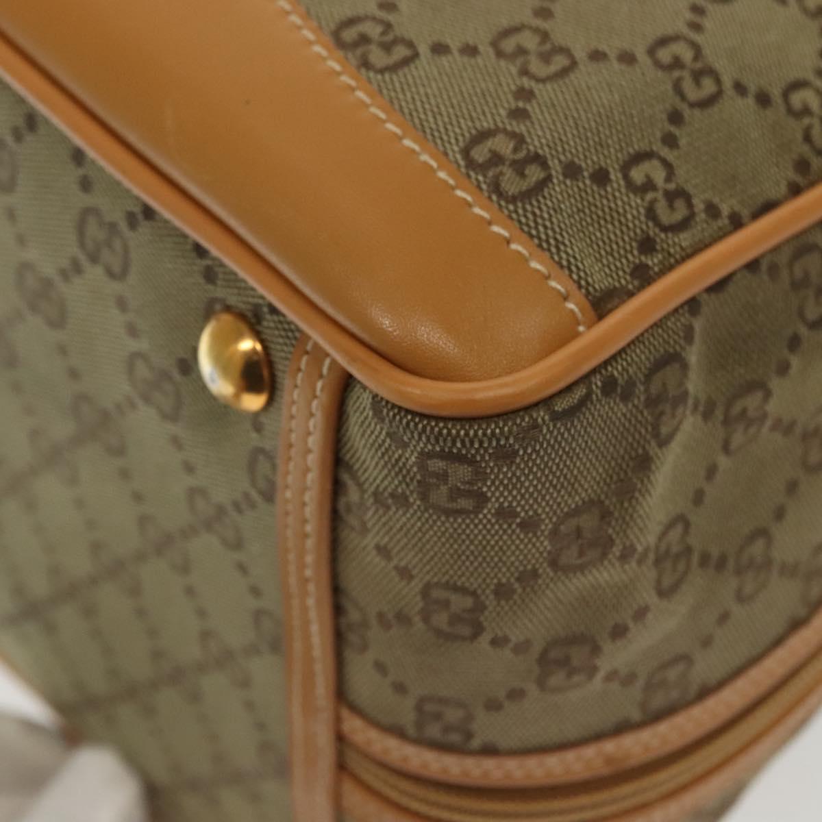 GUCCI GG Canvas Boston Bag 2way Gold Beige 013 123 3659 Auth ep10260