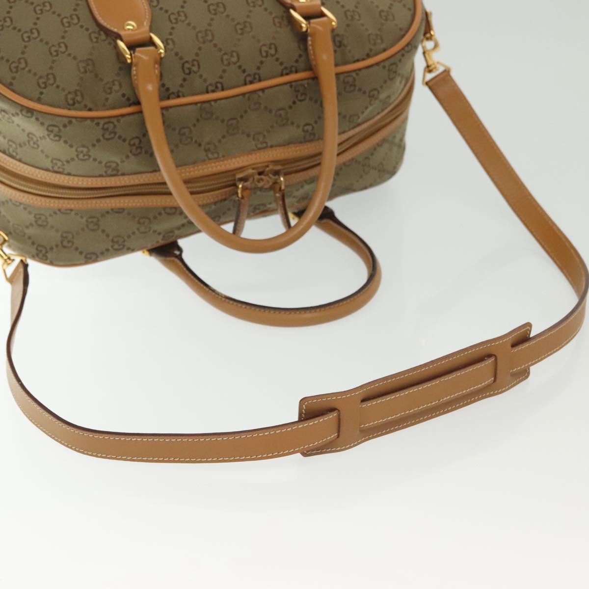 GUCCI GG Canvas Boston Bag 2way Gold Beige 013 123 3659 Auth ep10260