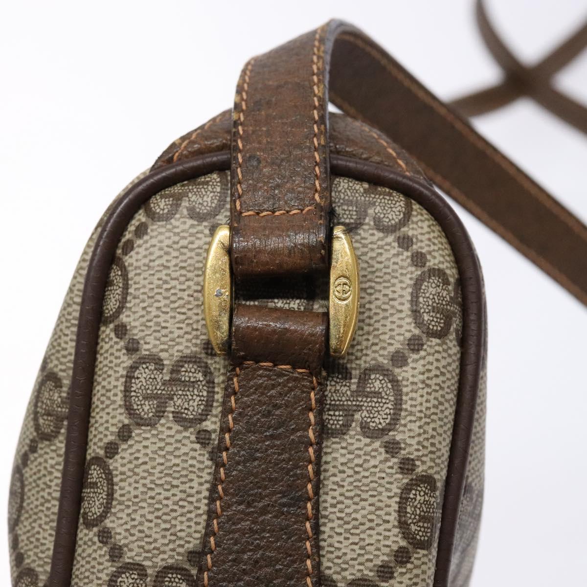 GUCCI GG Supreme Web Sherry Line Shoulder Bag PVC Beige 89 02 018 Auth ep10268