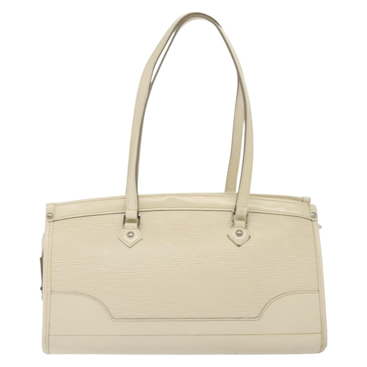 LOUIS VUITTON Epi Madeleine PM Hand Bag White Yvoire M5933J LV Auth ep10269